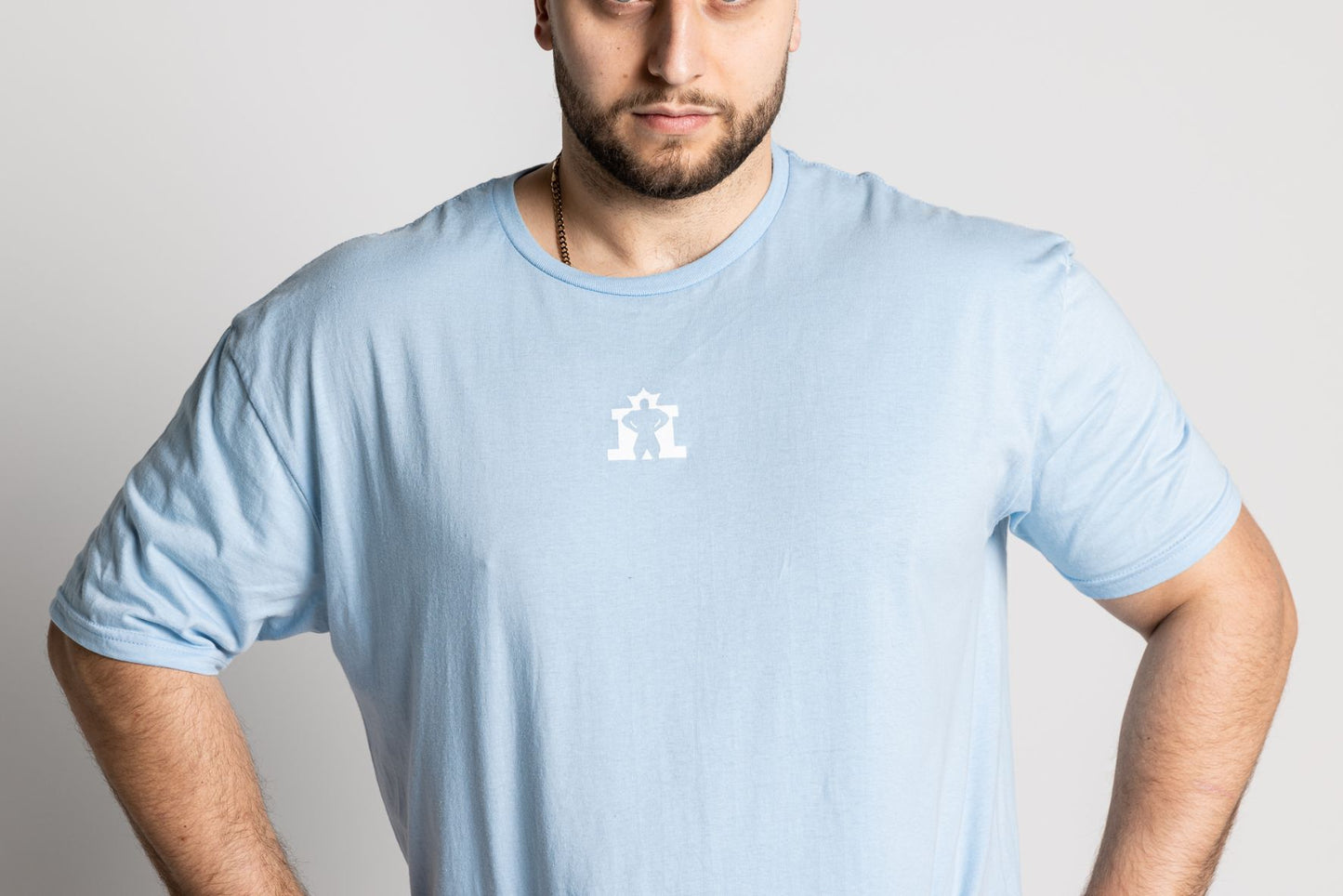 Light Blue T-Shirt with Small White KOTG Logo