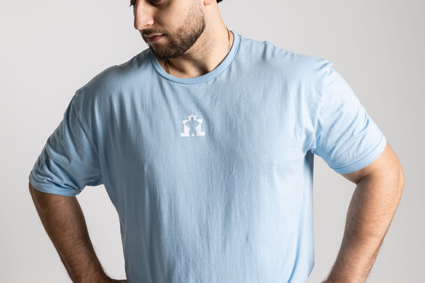 Light Blue T-Shirt with Small White KOTG Logo