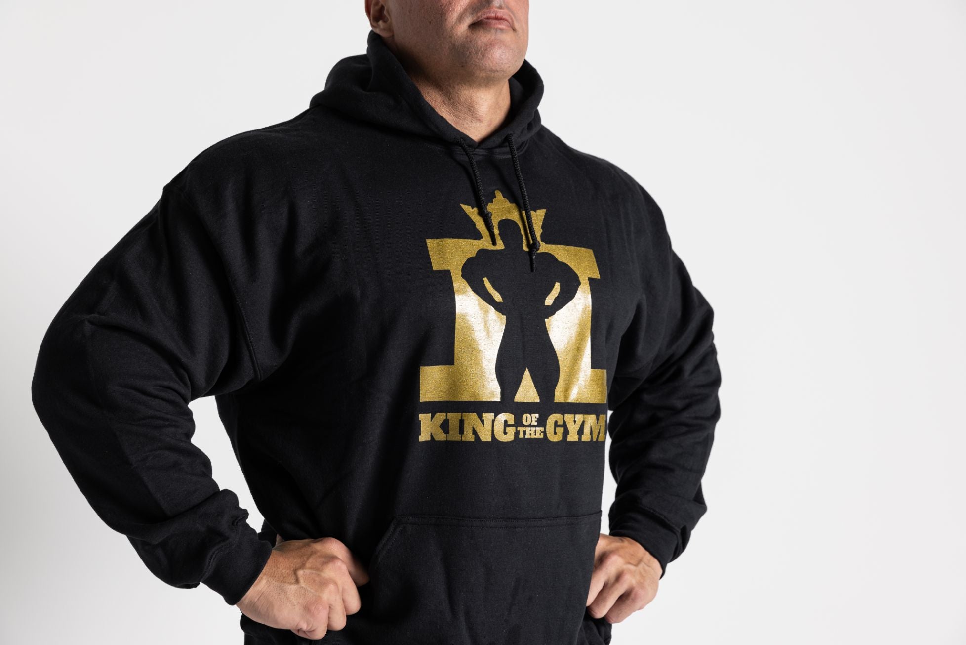 Gym king black and gold hoodie on sale