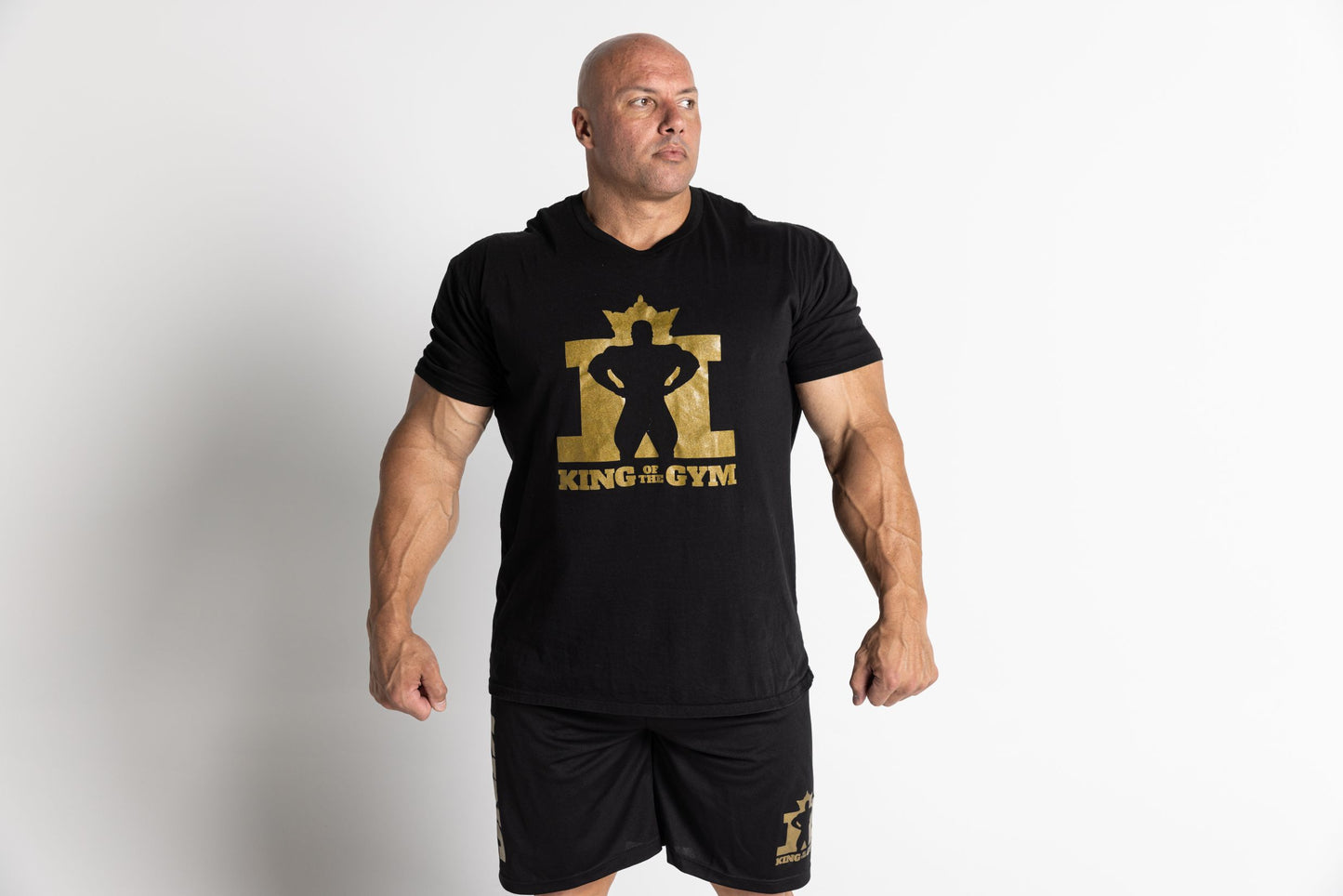 King Of The Gym - Black Tee - Gold Logo