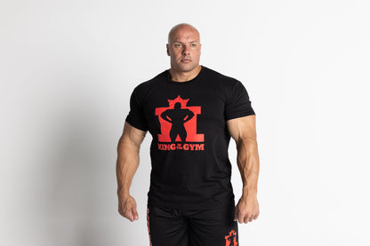 King Of The Gym - Black Tee - Red Logo