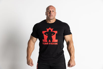 King Of The Gym - Black Tee - Red Logo