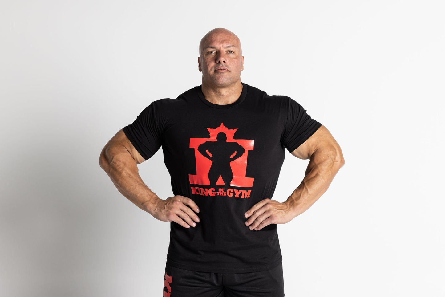 King Of The Gym - Black Tee - Red Logo