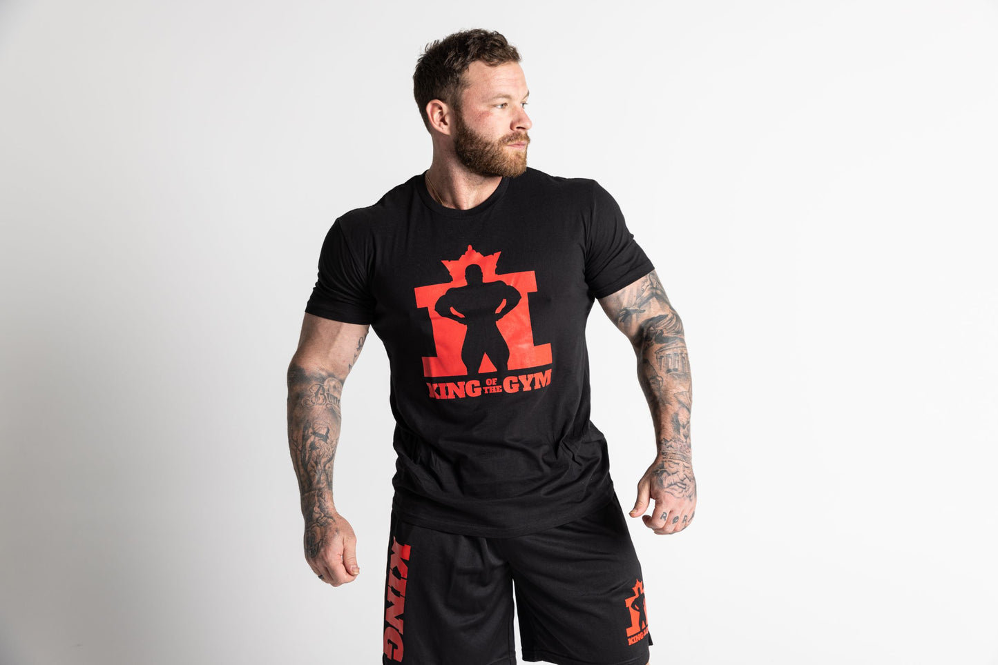 King Of The Gym - Black Tee - Red Logo