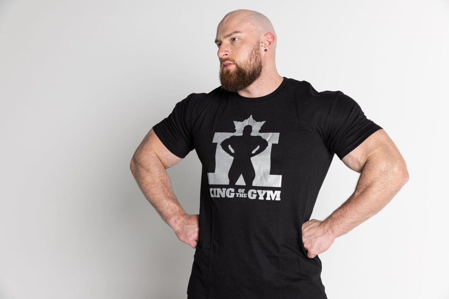 King Of The Gym - Black Tee - Silver Logo