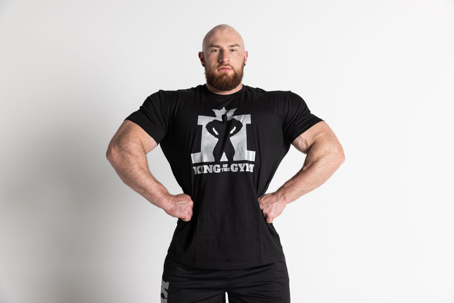 King Of The Gym - Black Tee - Silver Logo