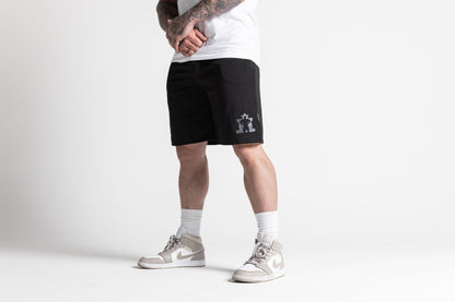 King KOTG Black Shorts with Silver Print