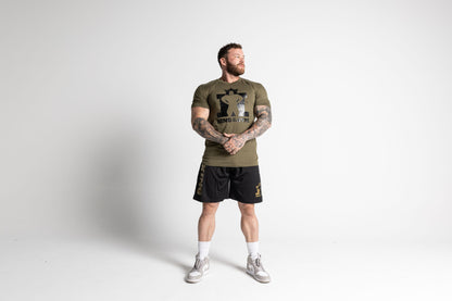 King Of The Gym - Tee Camo/Army Green - Black Logo