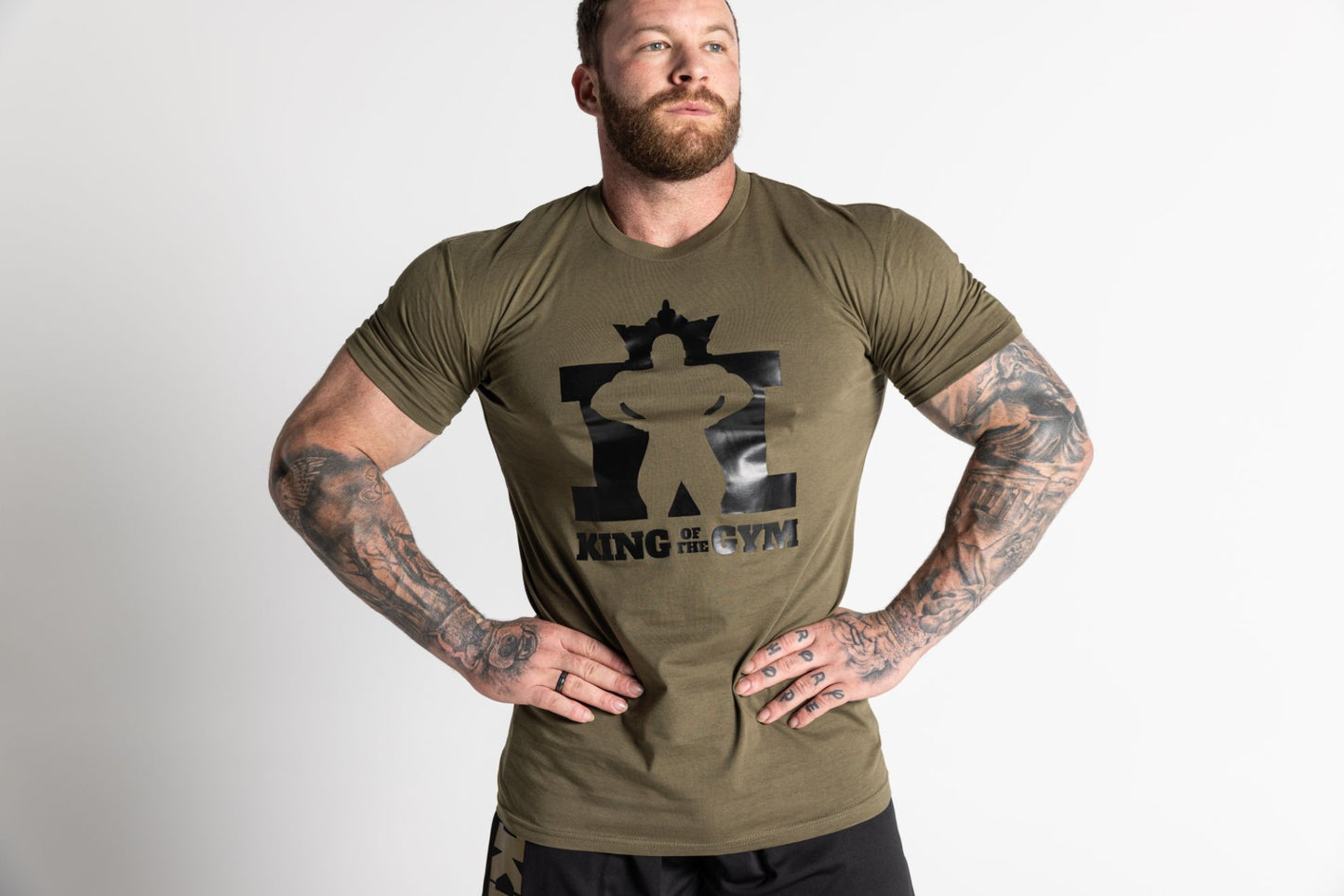 King Of The Gym - Tee Camo/Army Green - Black Logo