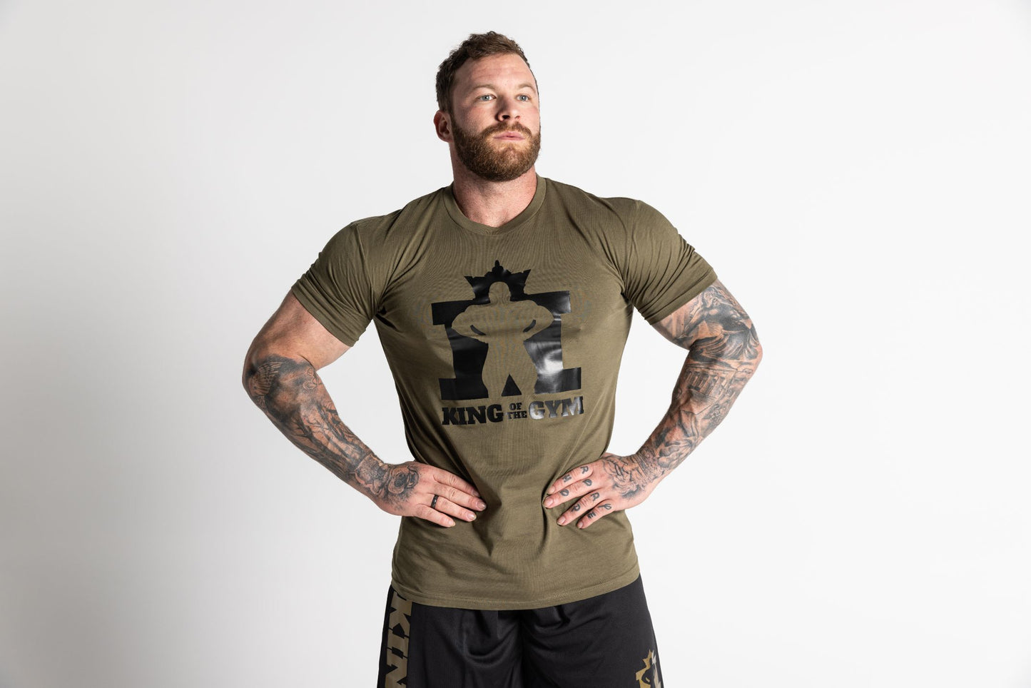 King Of The Gym - Tee Camo/Army Green - Black Logo