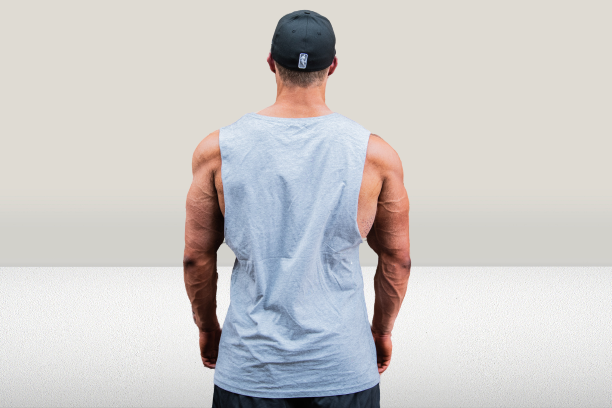 King of the Gym Barnard Singlet - Grey with Black