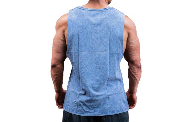 King of the Gym Barnard Singlet - Blue Stone