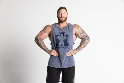 King of the Gym Barnard Singlet - Black Stone