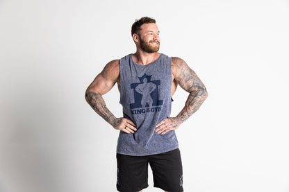 King of the Gym Barnard Singlet - Black Stone