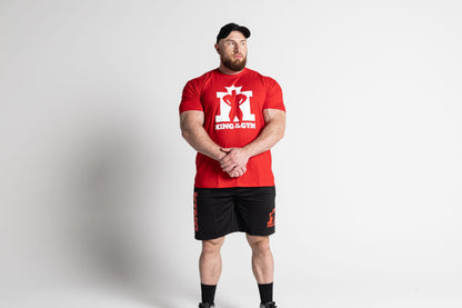 King Of The Gym -Tee Red - White Logo