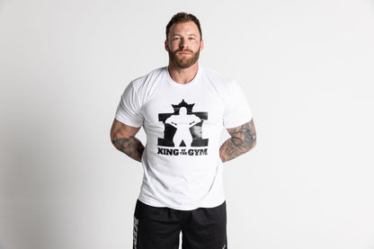 King Of The Gym - White Tee - Black Logo