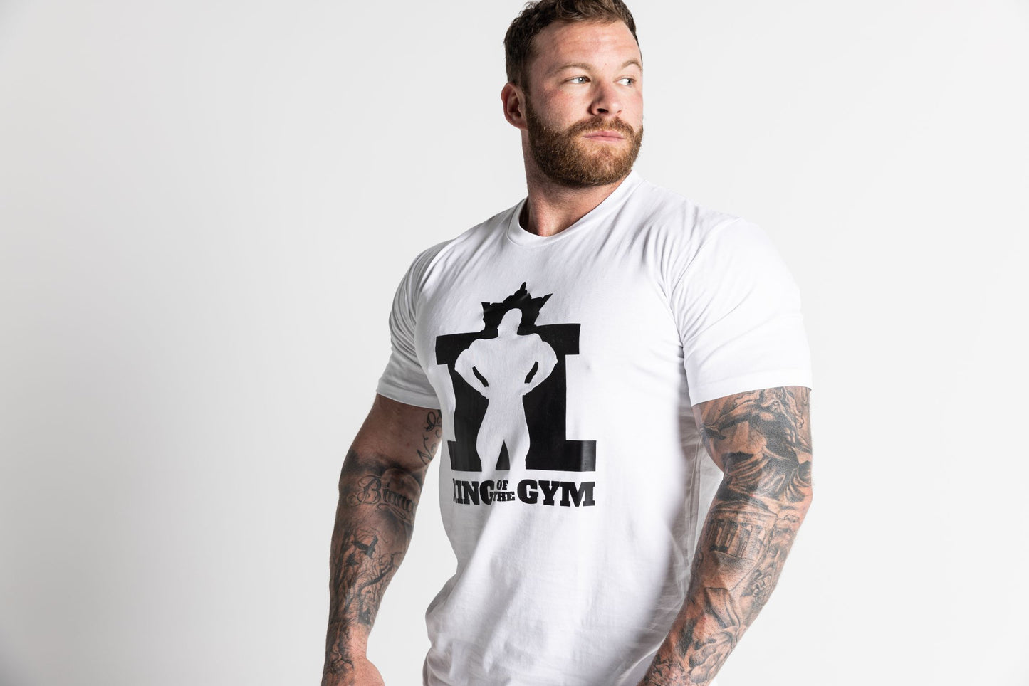 King Of The Gym - White Tee - Black Logo