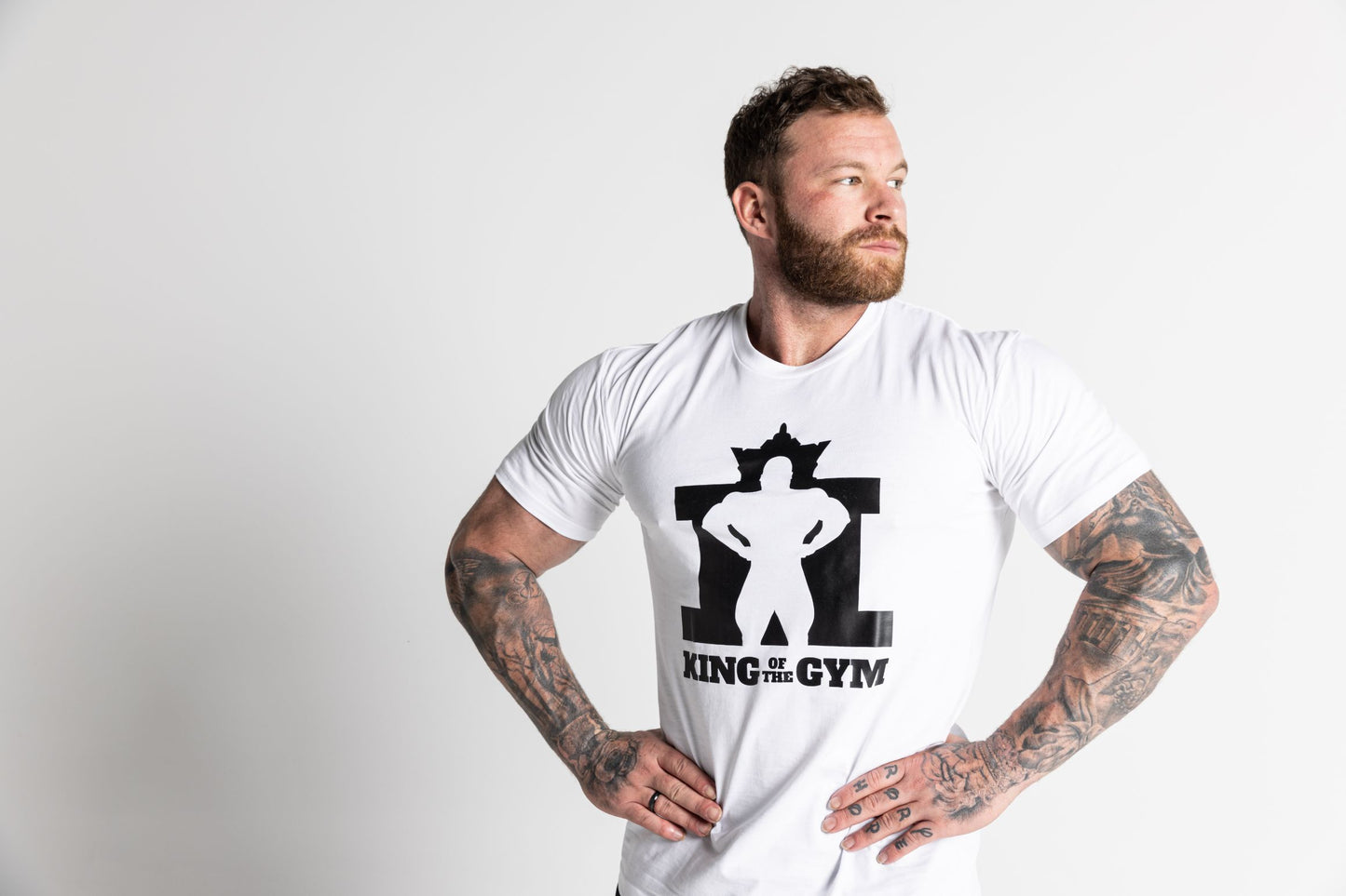 King Of The Gym - White Tee - Black Logo