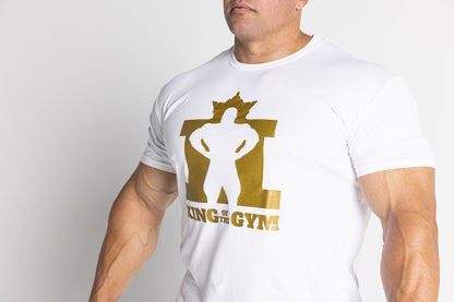 King Of The Gym - White Tee - Gold Logo