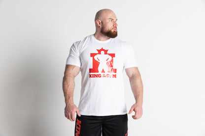 King Of The Gym - White Tee - Red Logo