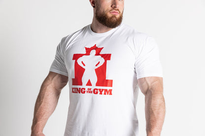 King Of The Gym - White Tee - Red Logo